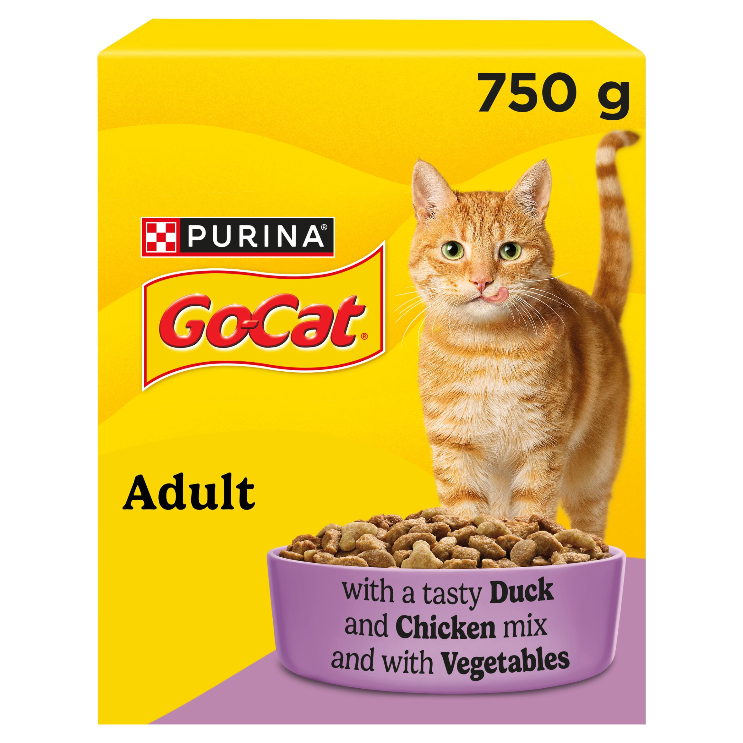 GO-CAT Chicken and Duck Dry Cat Food 750g