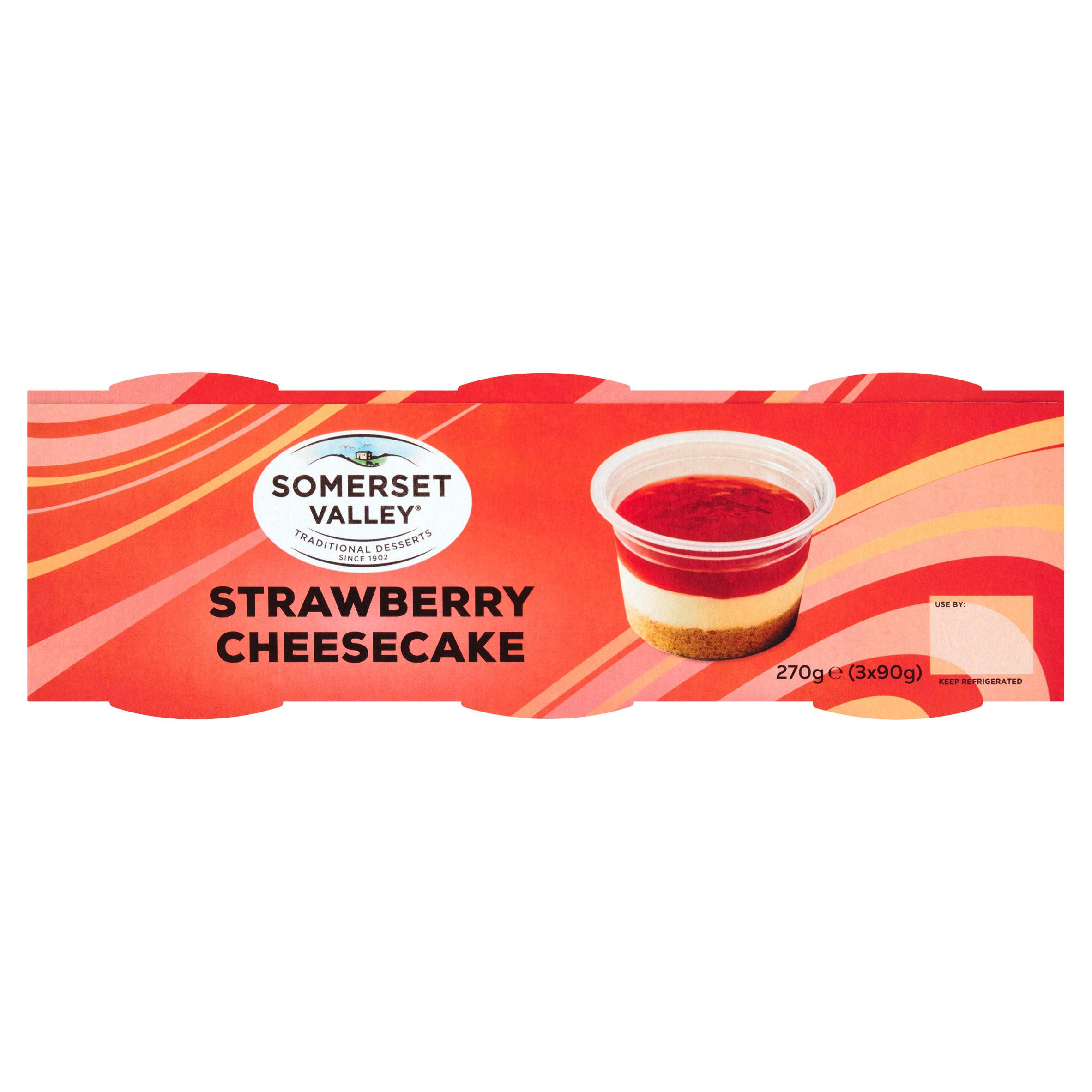 Somerset Valley Strawberry Cheesecake 270g (3 x 90g)