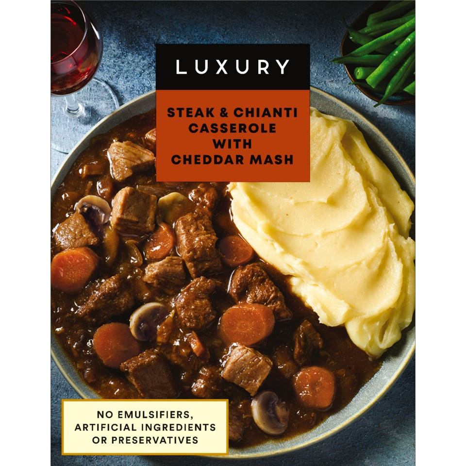 Iceland Luxury Steak & Chianti Casserole with Cheddar Mash 450g