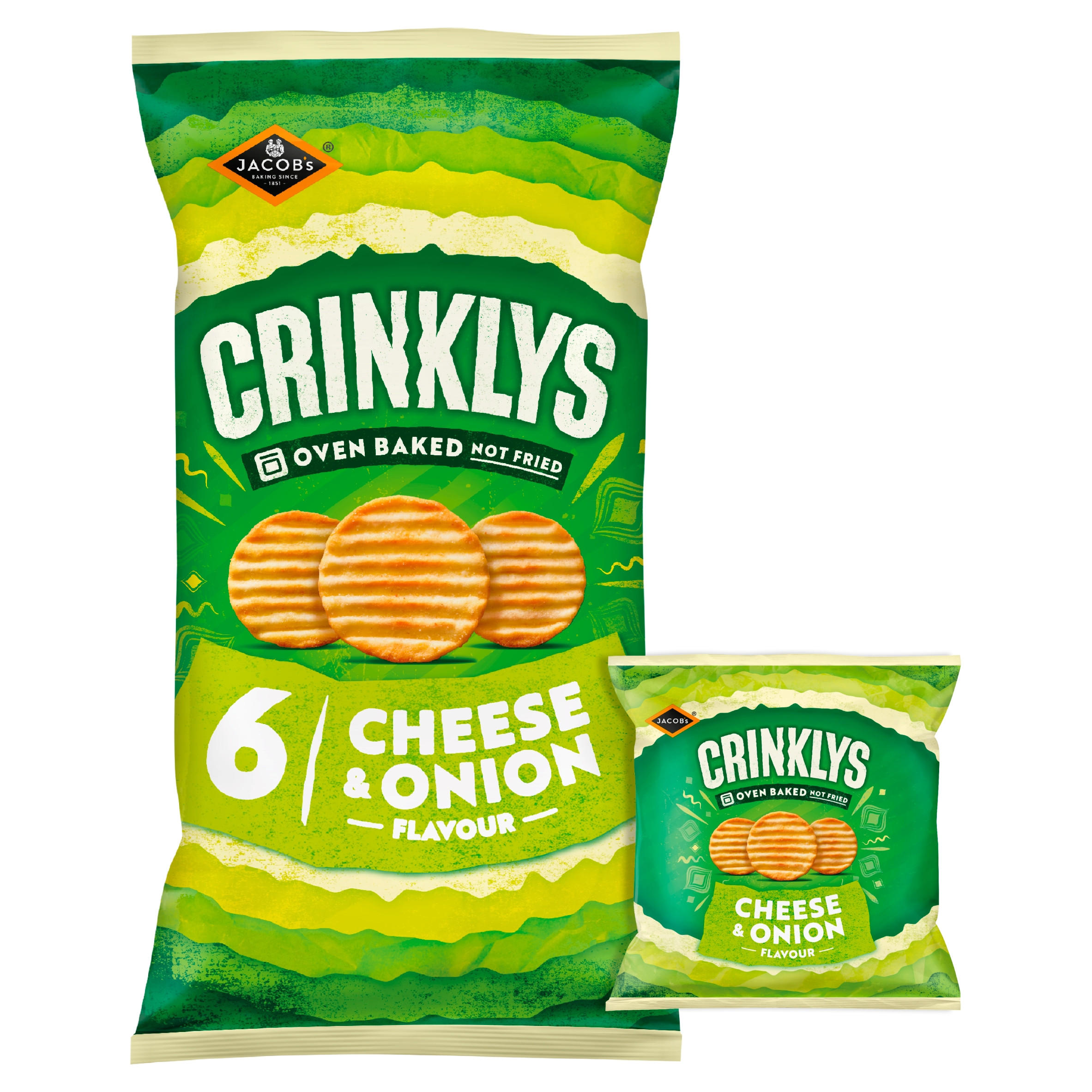 Jacob’s Crinklys Cheese & Onion Multipacks 6x23g