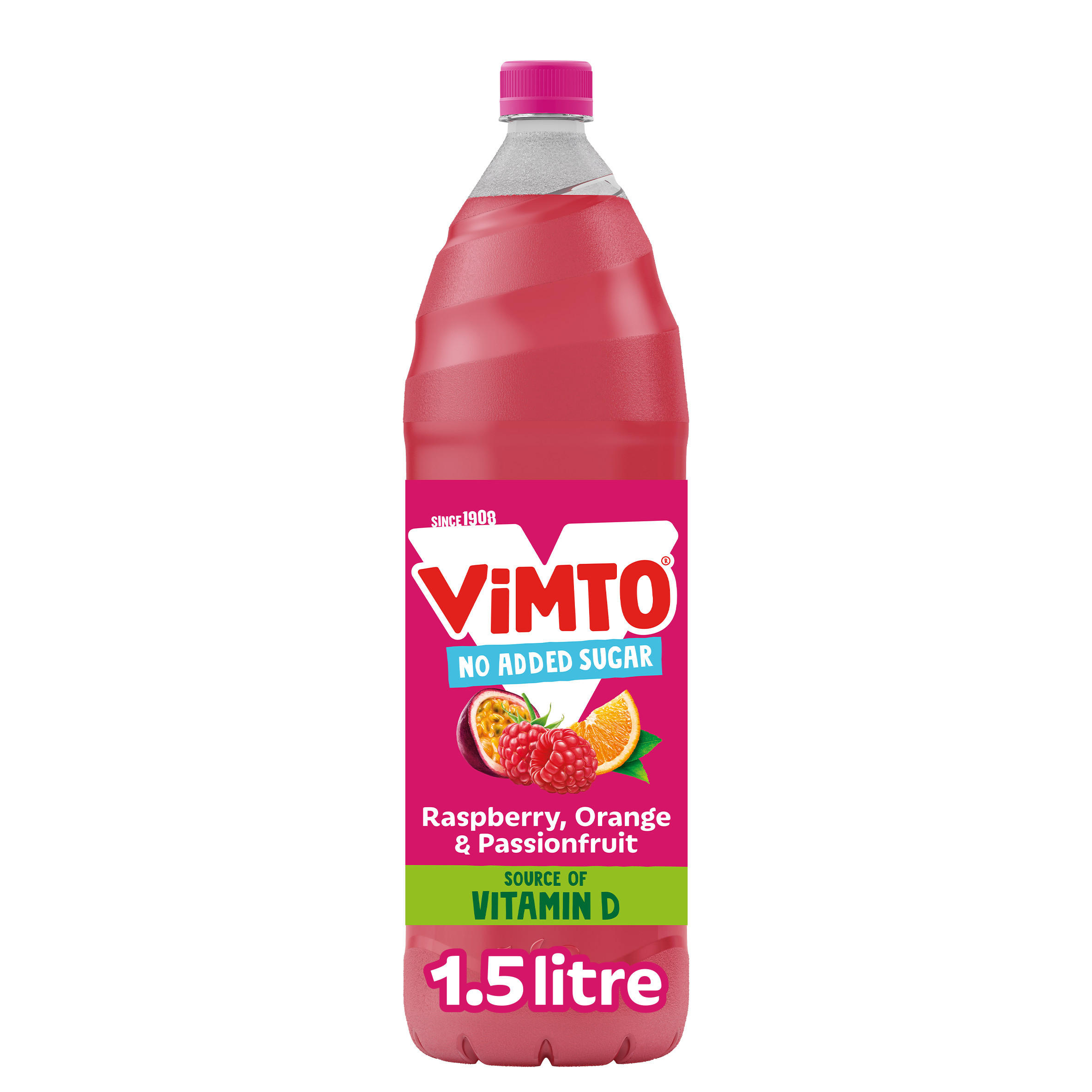 Vimto Raspberry, Orange & Passionfruit Real Fruit Squash 1.5 Litre