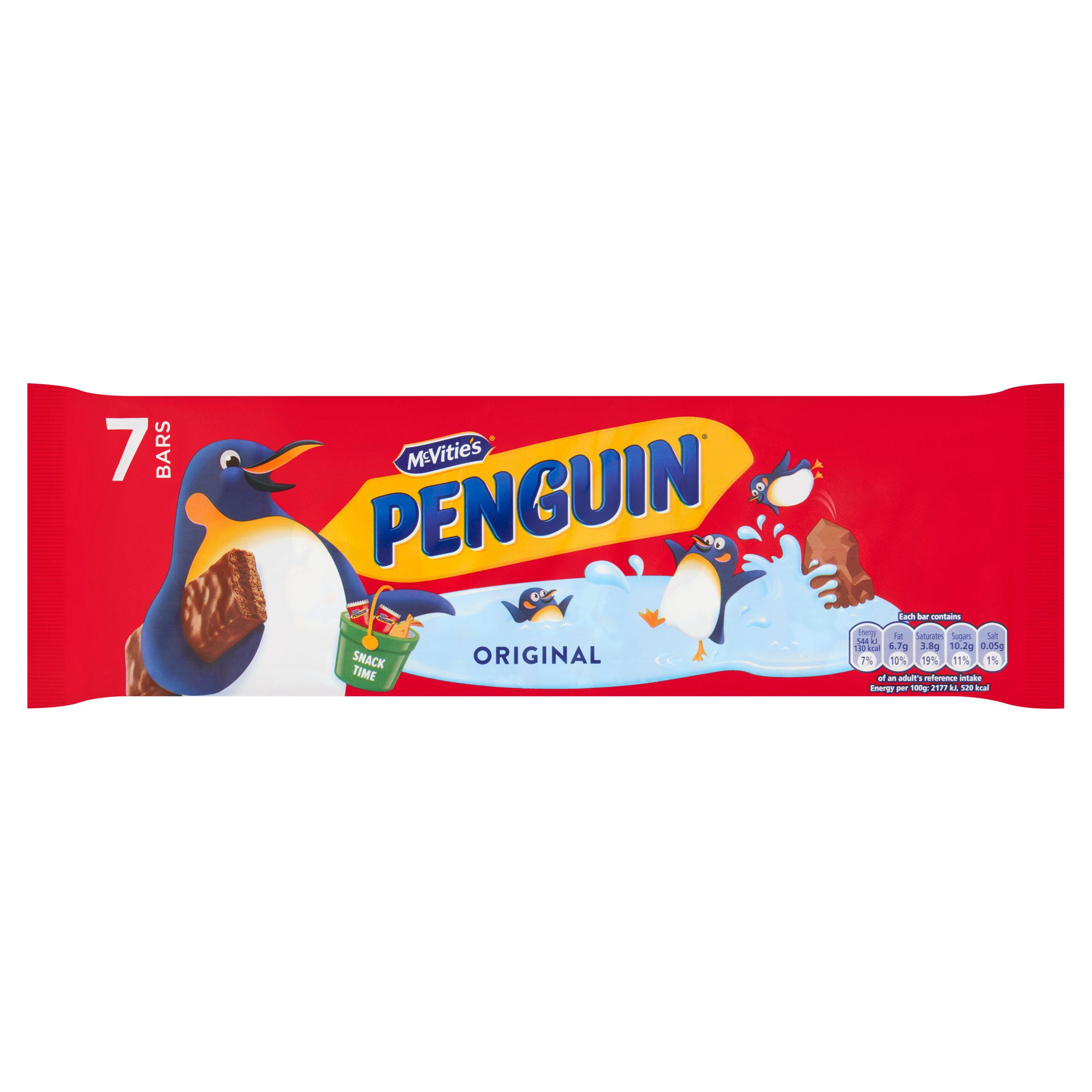 McVitie's Penguin Original Biscuit Bar Multipack 7 x 24.6g, 172g
