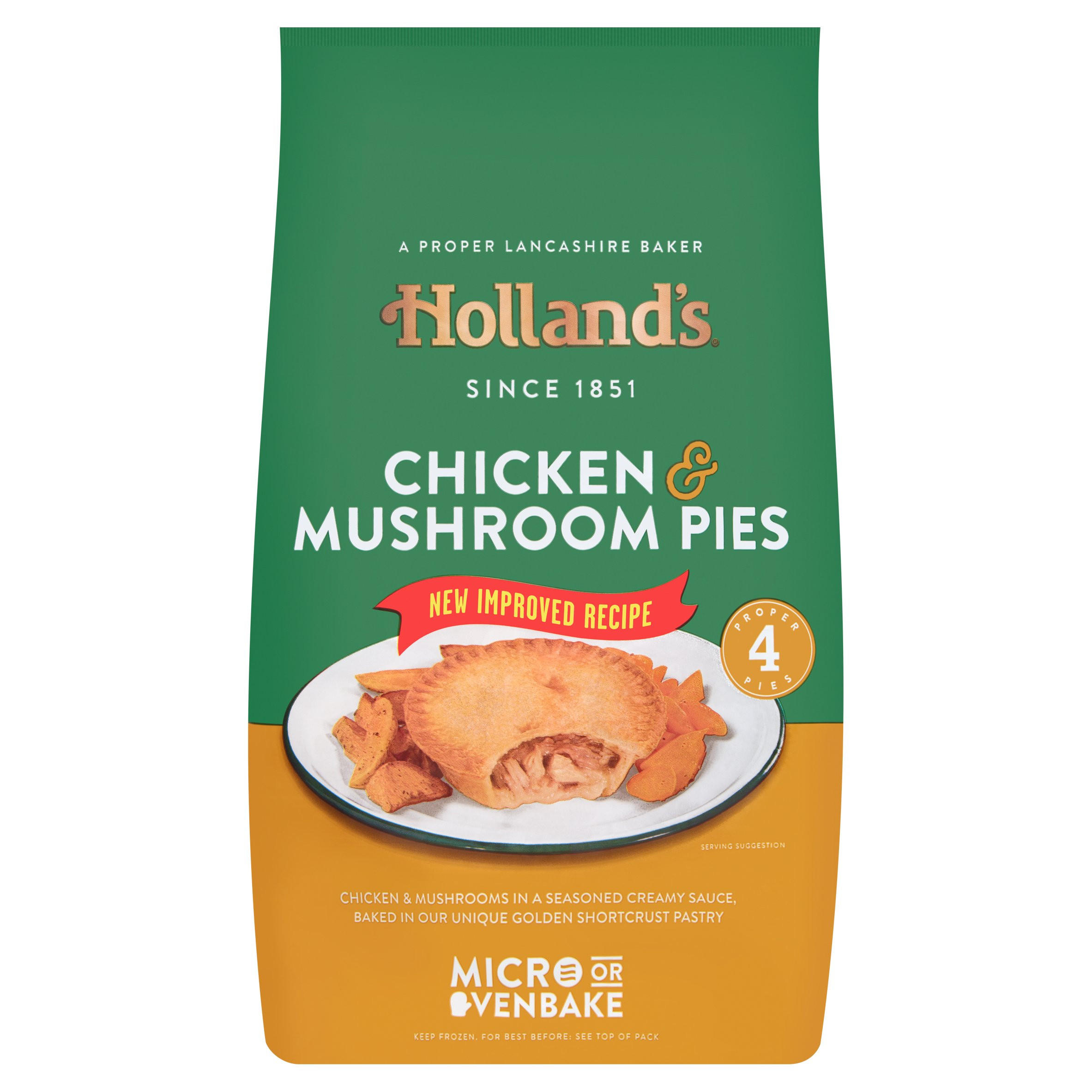 Holland's 4 Chicken & Mushroom Pies