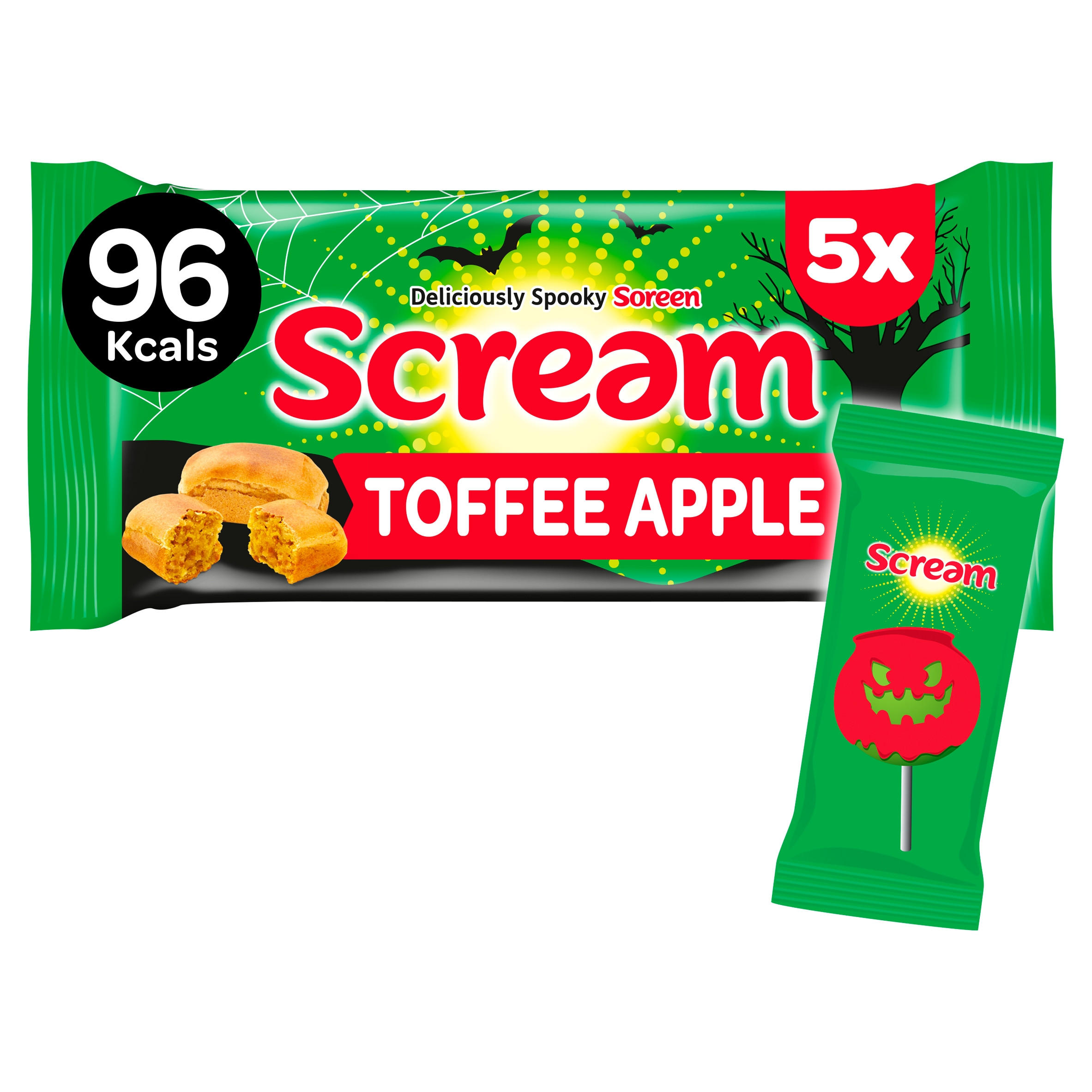 Soreen Scream Toffee Apple Mini Loaves, Halloween Snack Bars 5 x 30g