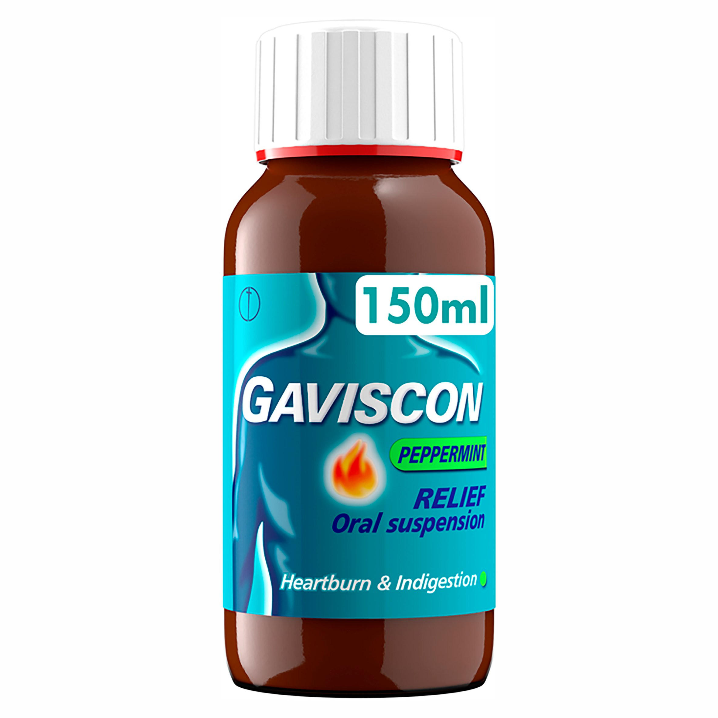 Gaviscon Liquid Heartburn & Indigestion Relief Peppermint Flavour 150ml