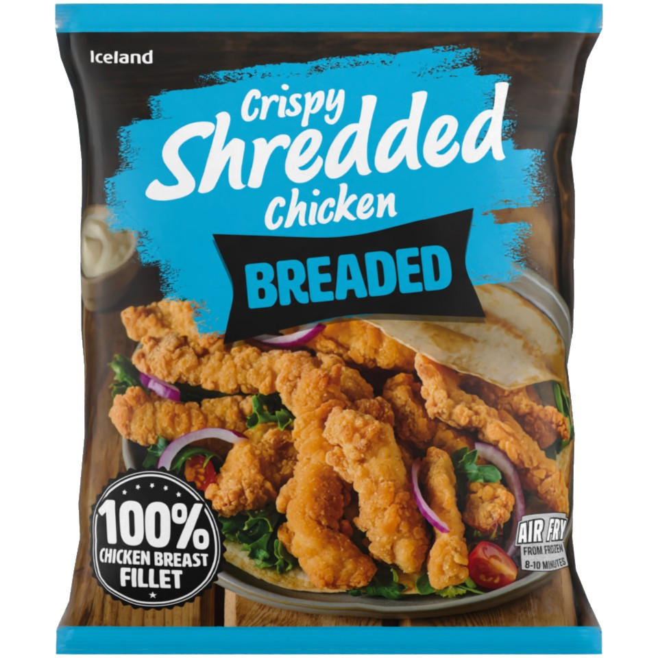 Iceland Breaded Crispy Shredded Chicken 450g