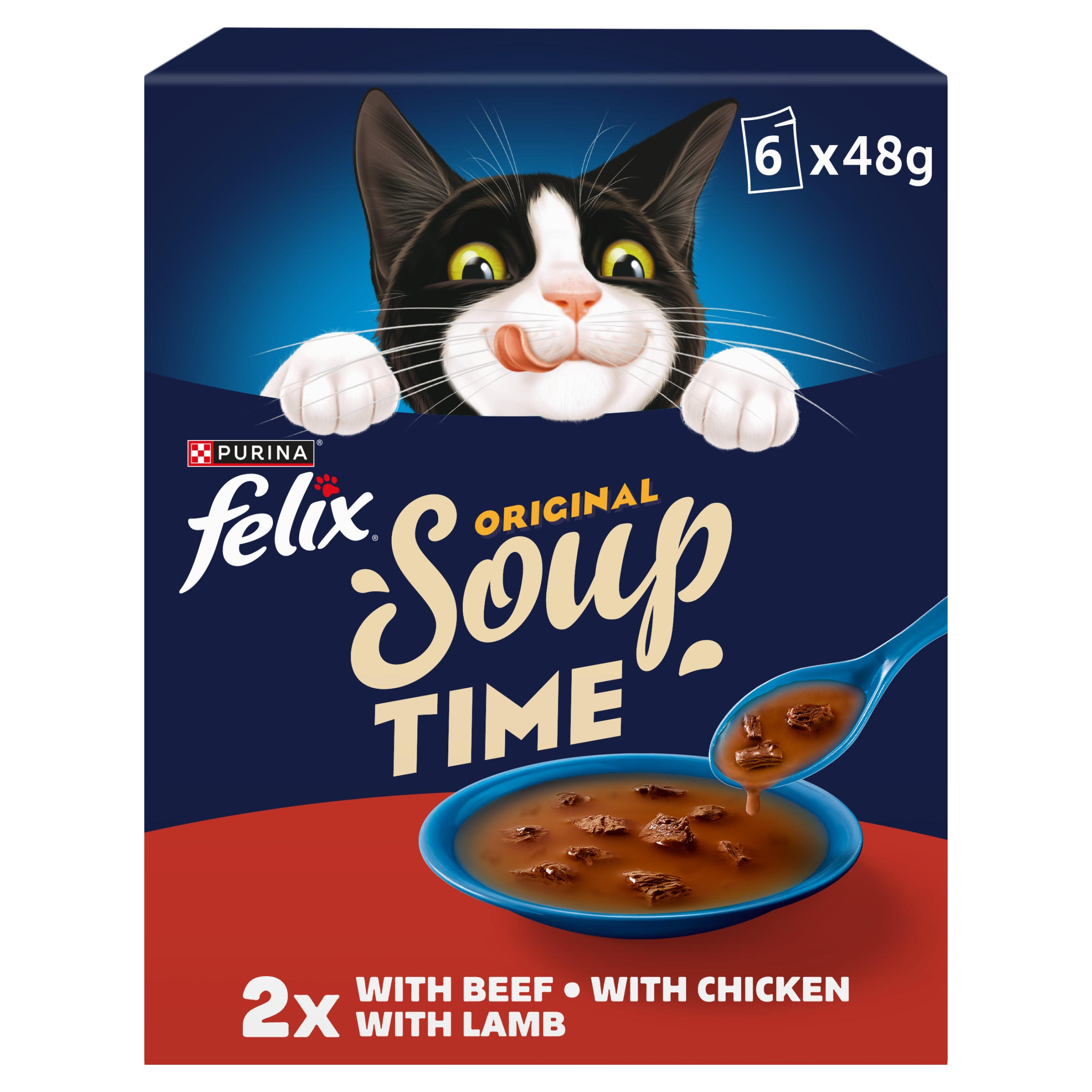 Felix Soup Farm Selection Chicken, Beef & Lamb Wet Cat Food