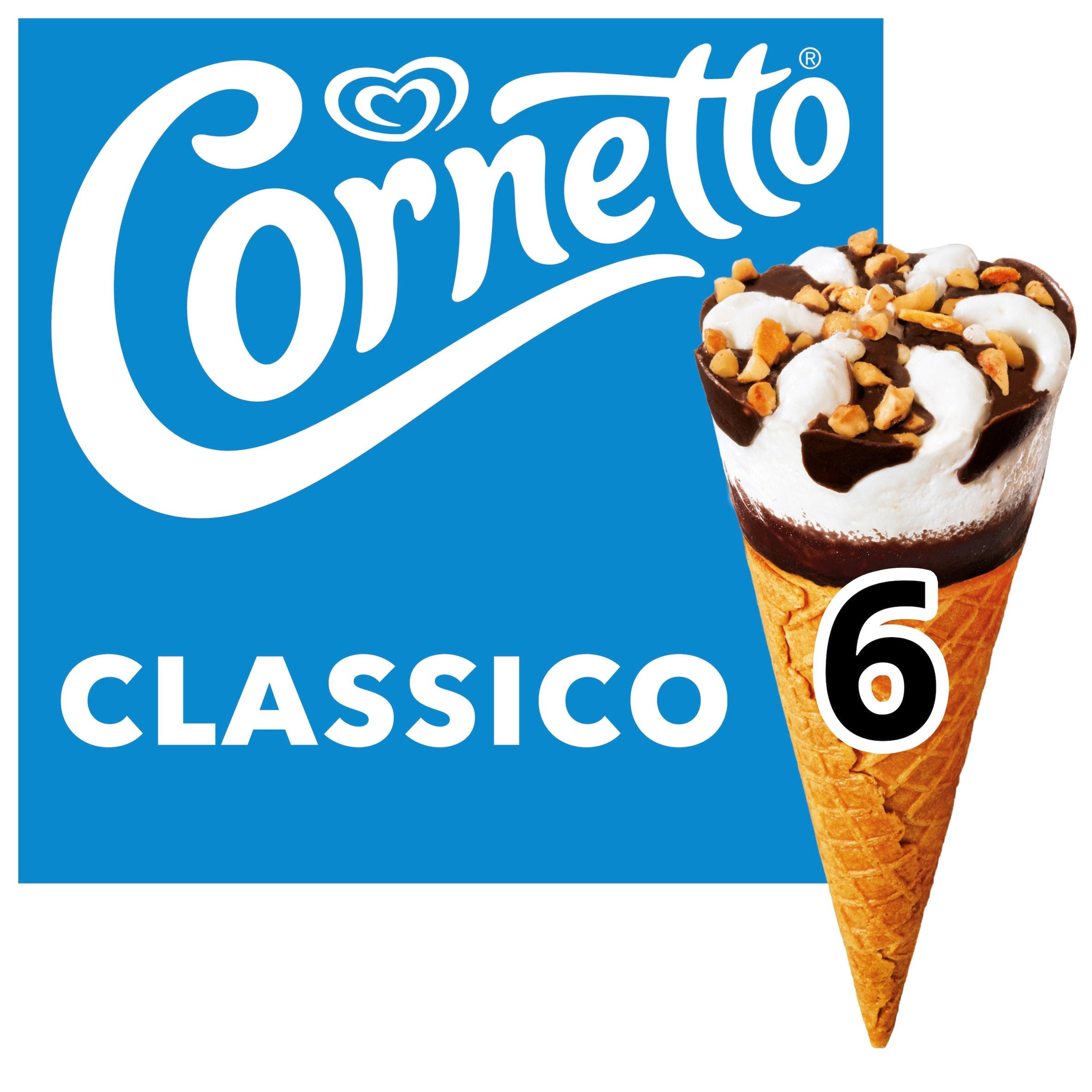 Cornetto Ice Cream Cone Classico 6 x 90 ml
