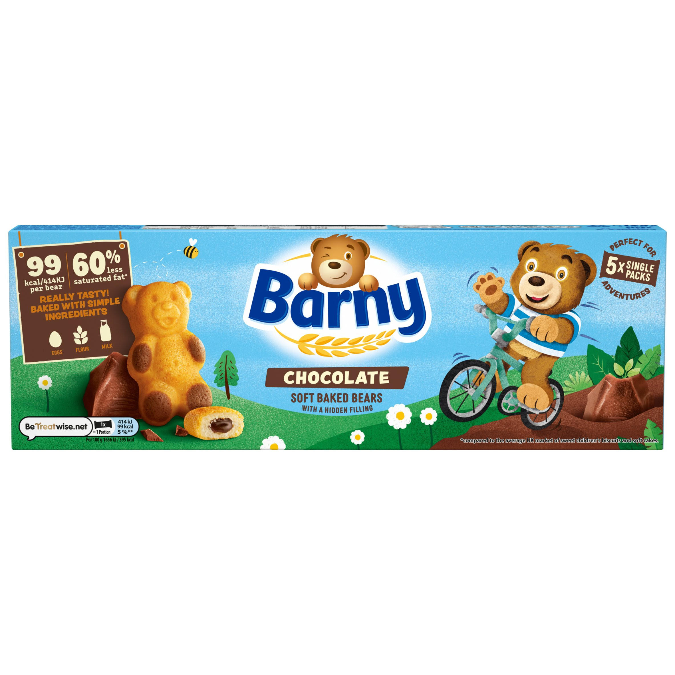Barny 5 Chocolate Soft Baked Bears 125g