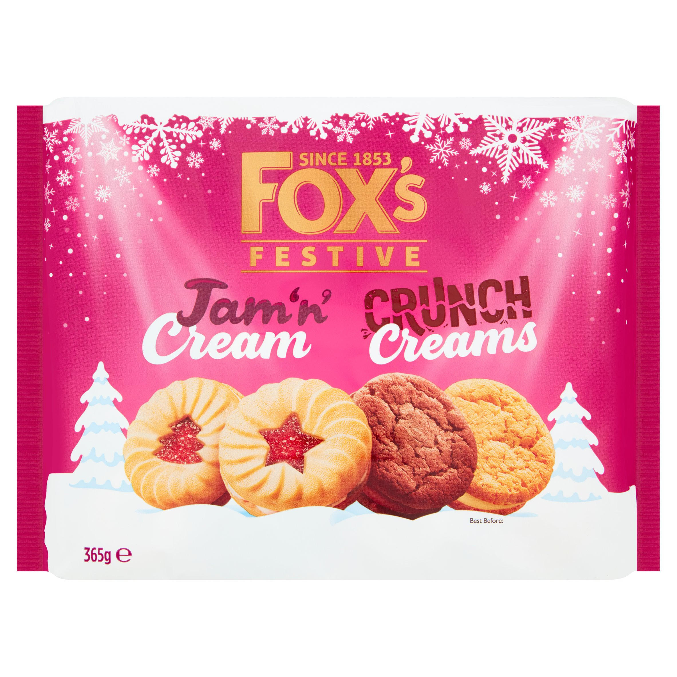 Fox's Festive Jam 'n' Cream Crunch Creams 365g