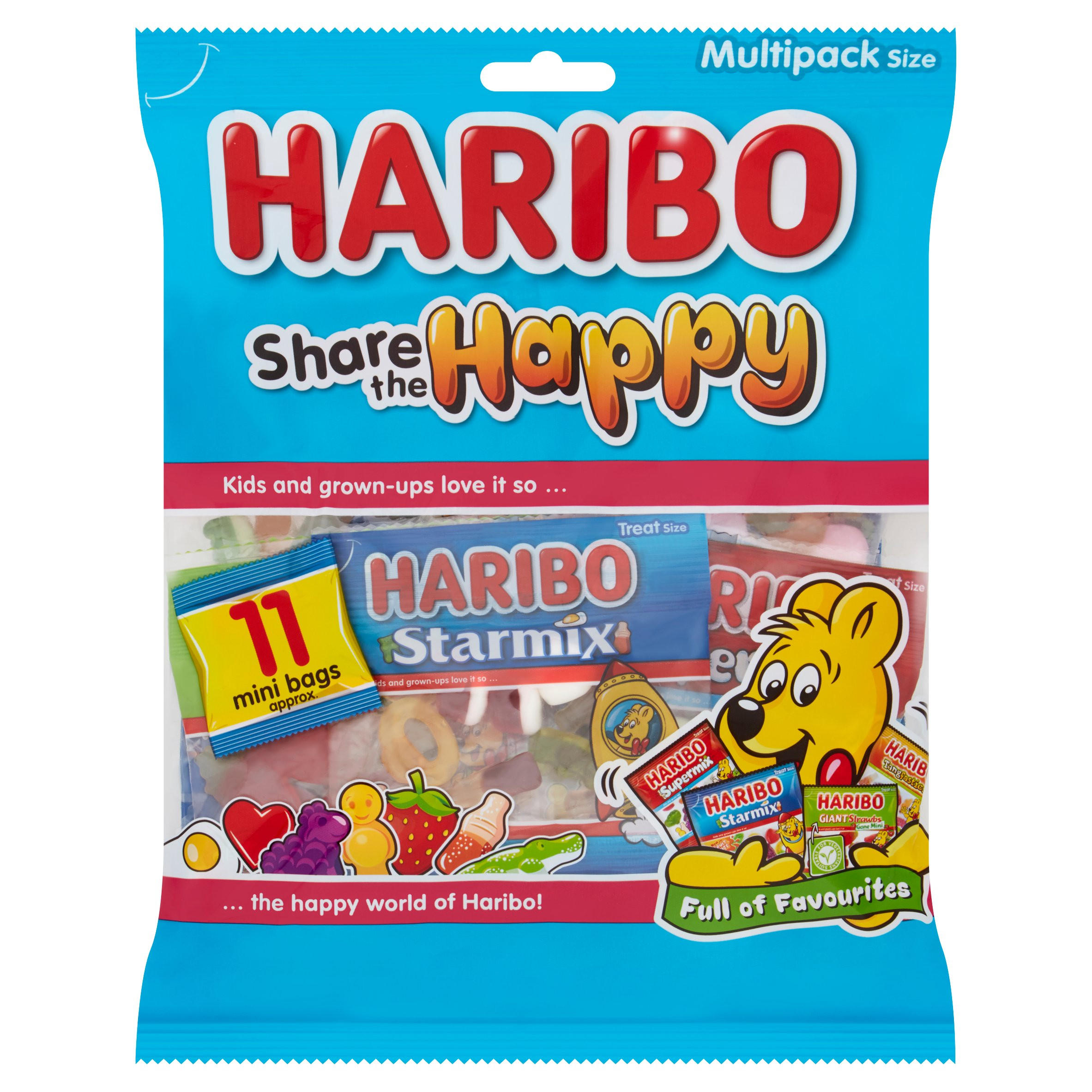 Haribo Share The Happy 11 Mini Bags Sweets Multipack