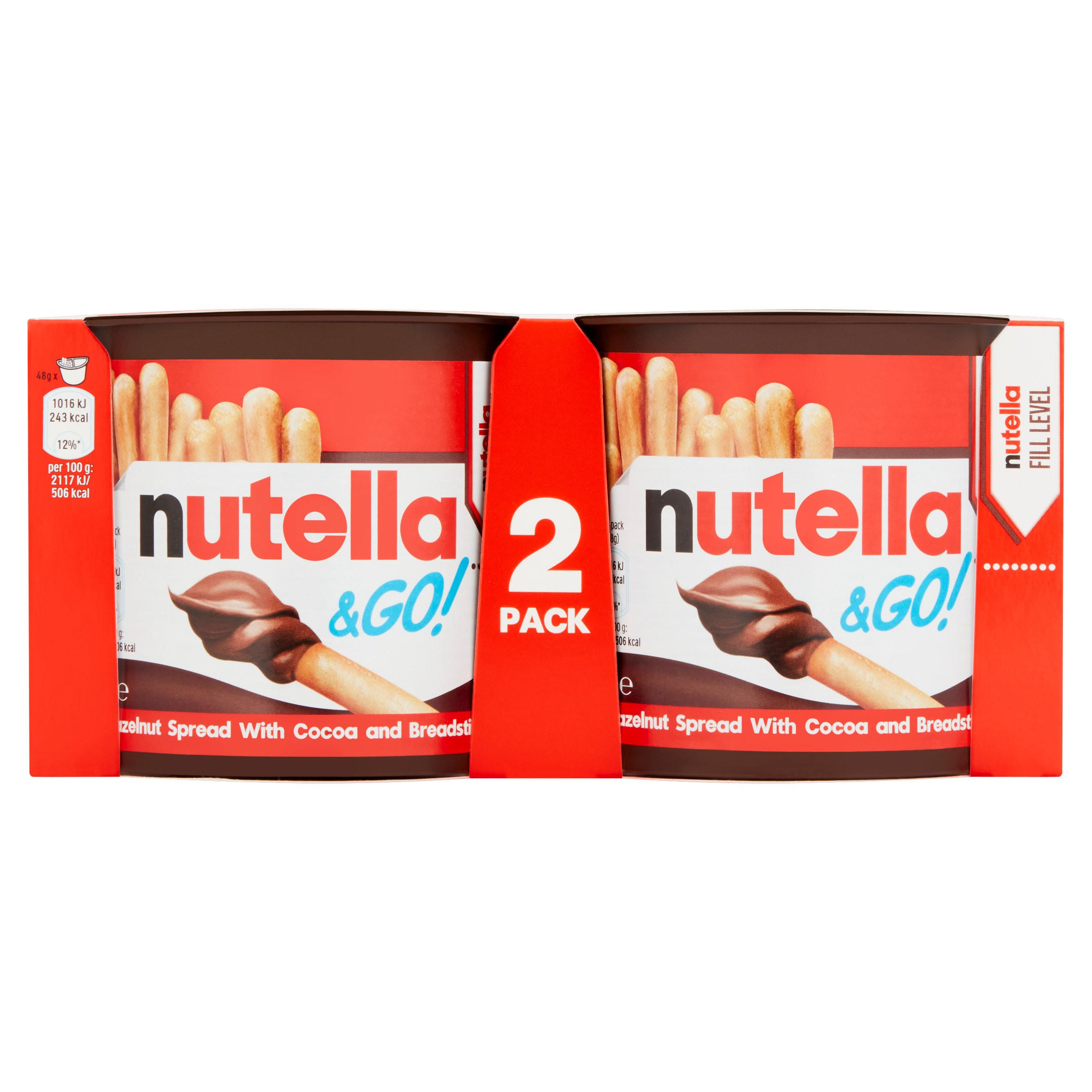 Nutella & Go! Chocolate Spread and Breadsticks Snack Pot Multipack 2 x 48g