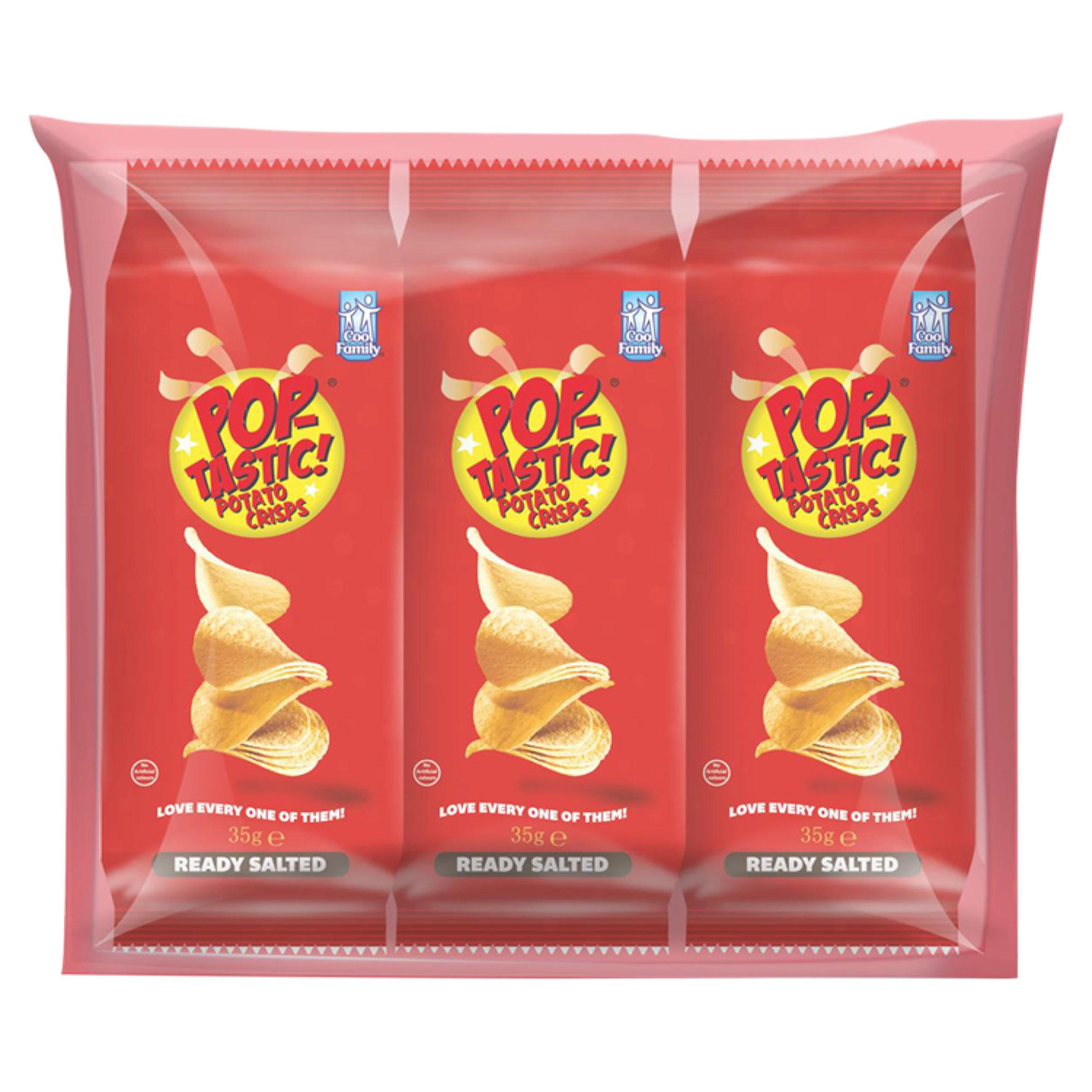 Pop-Tastic! Salted Potato Crisps 3 x 35g