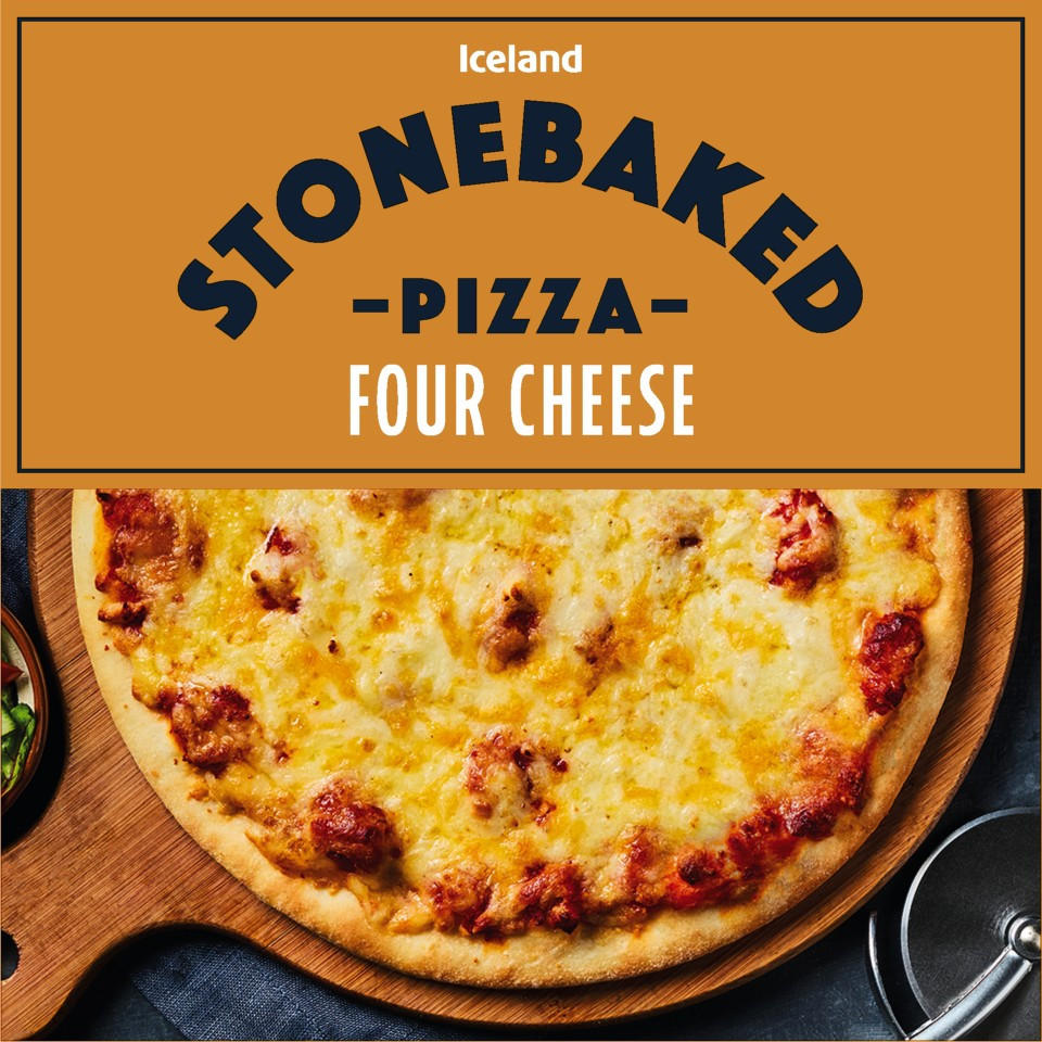 Iceland Stonebaked Four Cheese Pizza 3 x 349g (Triple Pack)