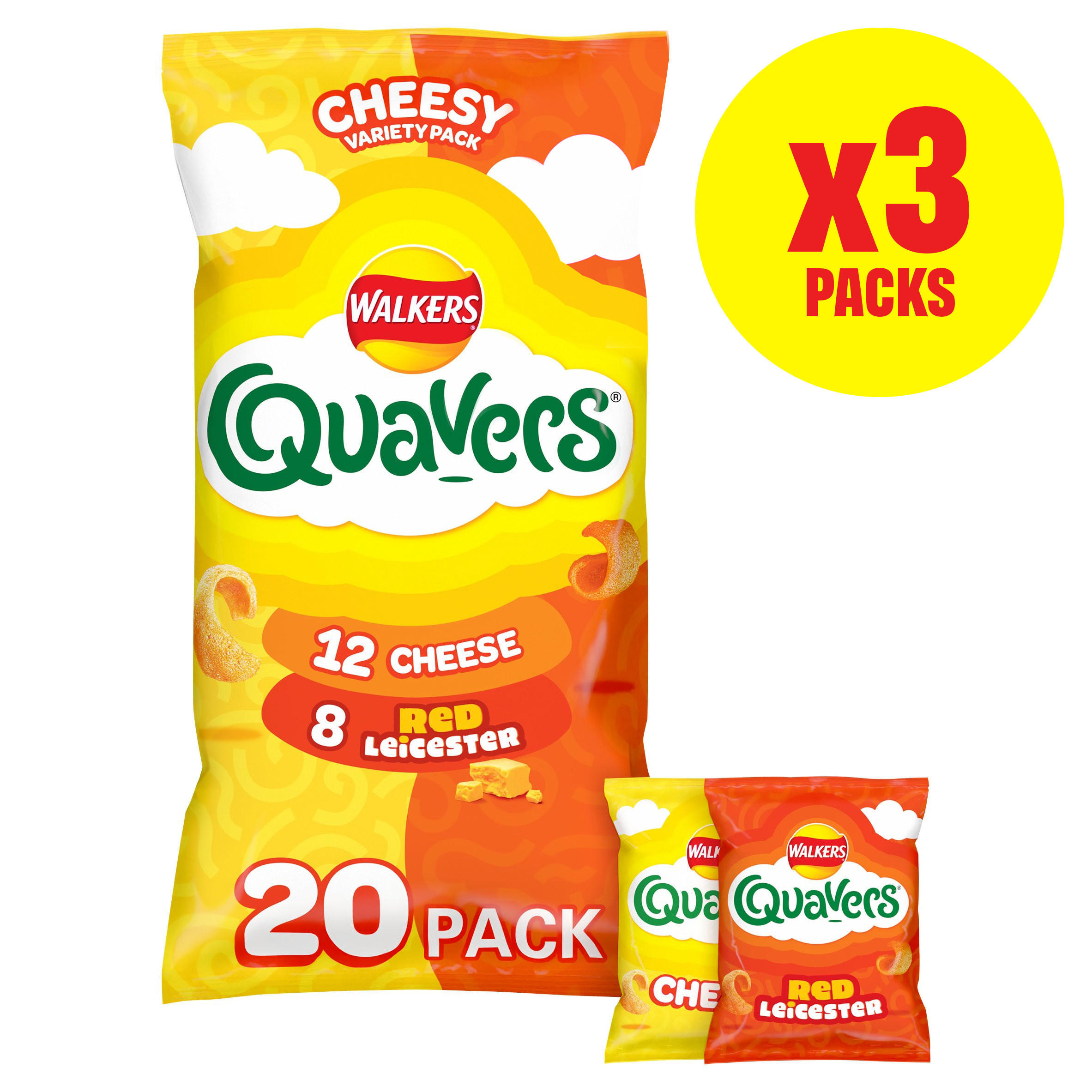 Walkers 60 Pack Quavers Cheese Variety