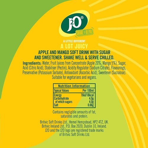 J2O Apple & Mango 4 Bottles  thumbnail 2