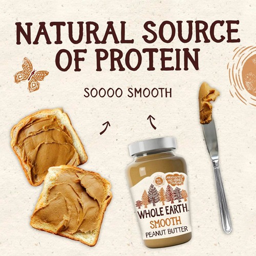 Whole Earth Smooth Peanut Butter   454g thumbnail 3