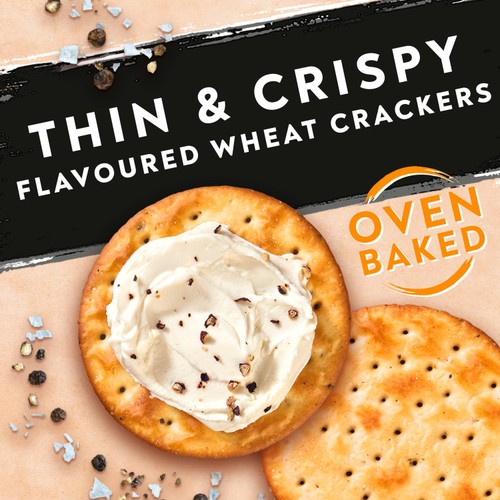 Jacob's Savours Bakes Salt & Cracked Black Peppers Crackers thumbnail 3