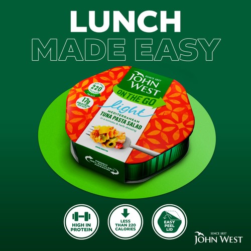  John West On The Go Mediterranean Tuna Pasta Salad (220g) thumbnail 2