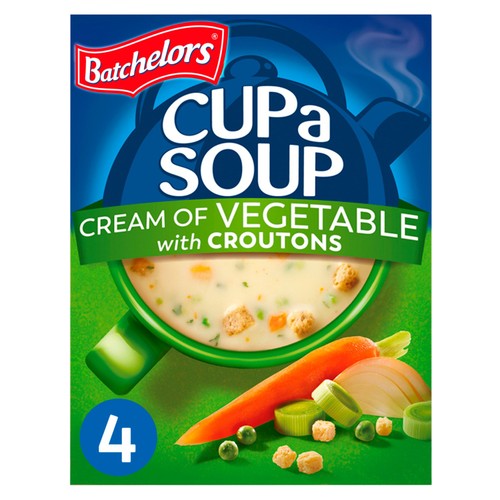 Batchelors Cup a Soup Cream of Vegetable with Croutons 4 Sachets