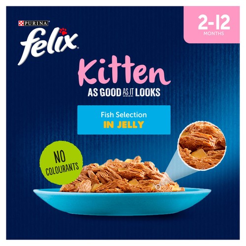 Felix As Good As It Looks Kitten Fish In Jelly Wet Cat Food thumbnail 2