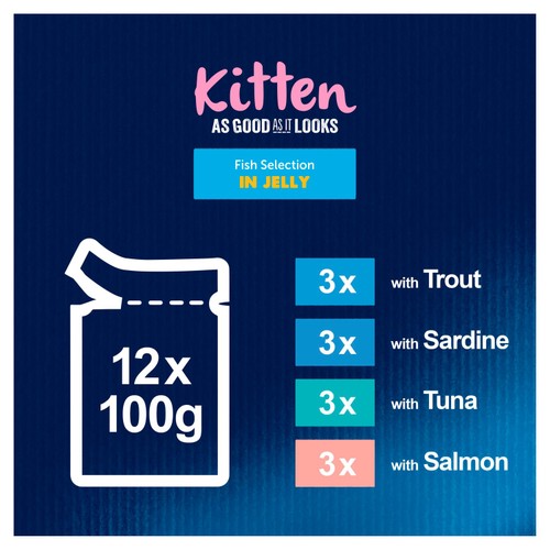 Felix As Good As It Looks Kitten Fish In Jelly Wet Cat Food thumbnail 5