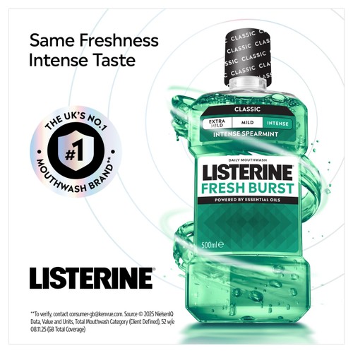 Listerine Fresh Burst Mouthwash 500ml thumbnail 3
