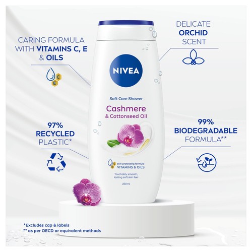 NIVEA Cashmere & Cotton Seed Oil Shower Gel  thumbnail 2