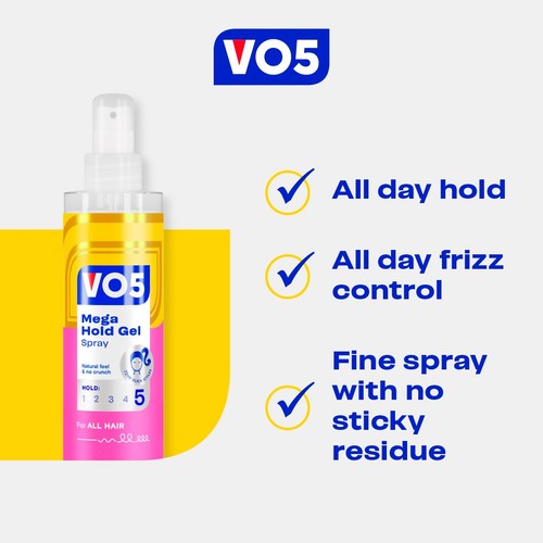 VO5 Mega Hold Gel Spray 200ml thumbnail 4