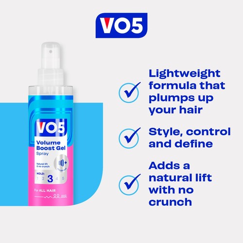 VO5 Volume Boost Gel Spray 200ml thumbnail 6