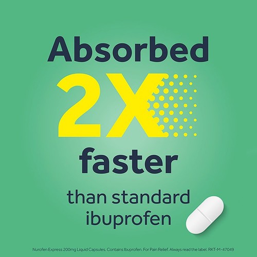 Nurofen Express Pain Relief 200mg Liquid Capsules Ibuprofen thumbnail 2