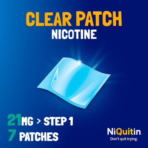 NiQuitin Clear Patch -Step 1 21mg, 7 Nicotine Patches - Stop Smoking Aid thumbnail 3