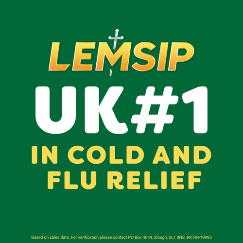 Lemsip Cold & Flu Lemon    10 Sachets thumbnail 4