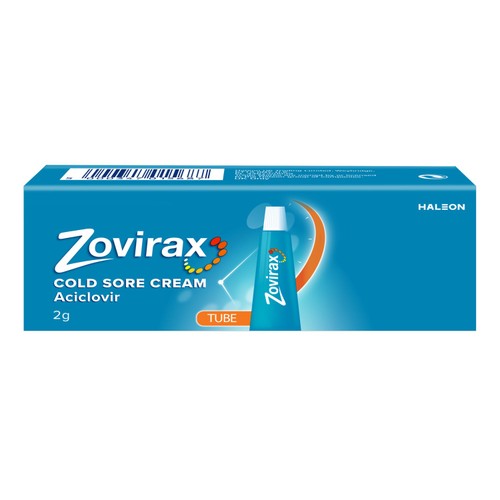 Zovirax Cold Sore Treatment Cream Aciclovir Tube 2g