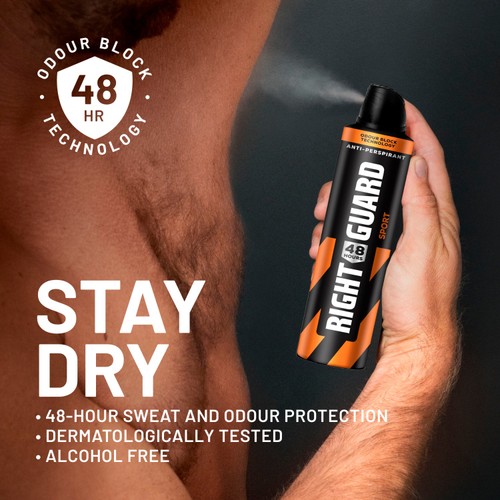 Right Guard Total Defence 5 Sport Deodorant Spray thumbnail 3