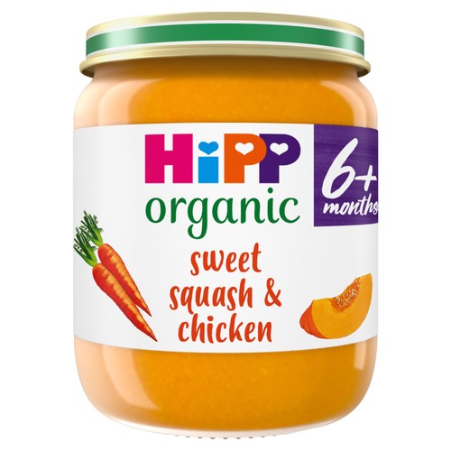 HiPP Organic Sweet Squash & Chicken Baby Food Jar 6+ Months