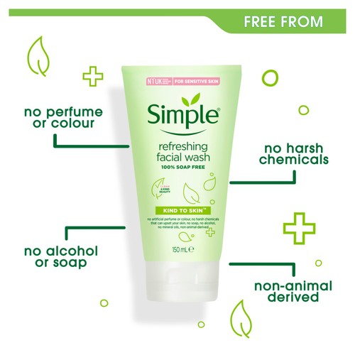 Simple Kind to Skin Refreshing Facial Gel Wash 150ml thumbnail 3