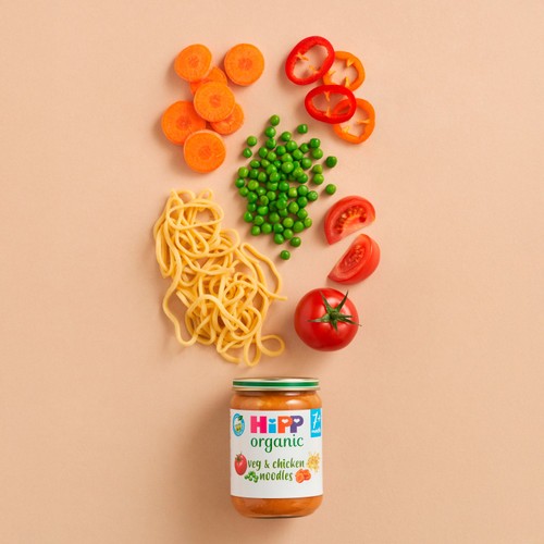 HiPP Organic Veg & Chicken Noodles Baby Food Jar 7+ Months thumbnail 2