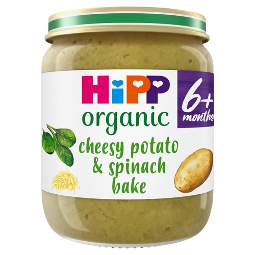HiPP Organic Cheesy Potato & Spinach Bake Baby Food Jar 6+ Months