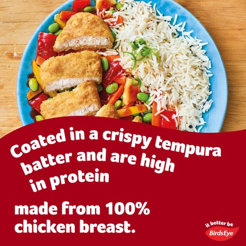 Birds Eye 2 Crispy Tempura Battered Chicken Breast Steaks 170g thumbnail 4