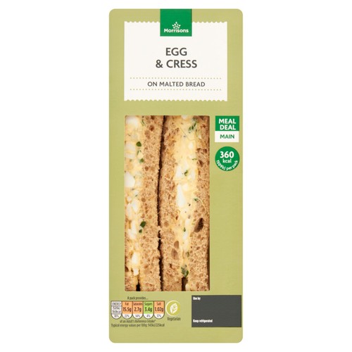 Morrisons Egg & Cress Sandwich thumbnail 2
