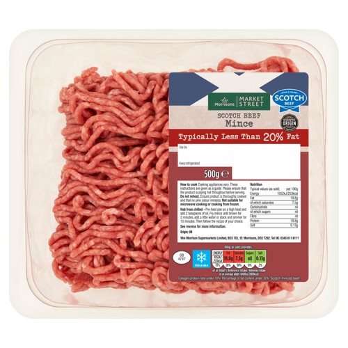 Morrisons Scotch Beef Mince 20% Fat 500g thumbnail 2