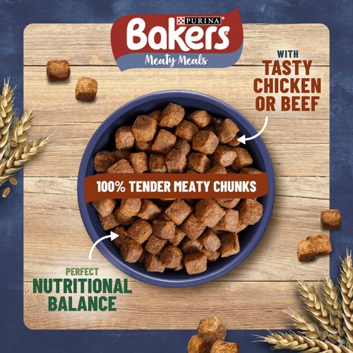 Bakers Meaty Meals Adult Dry Dog Food Chicken thumbnail 3