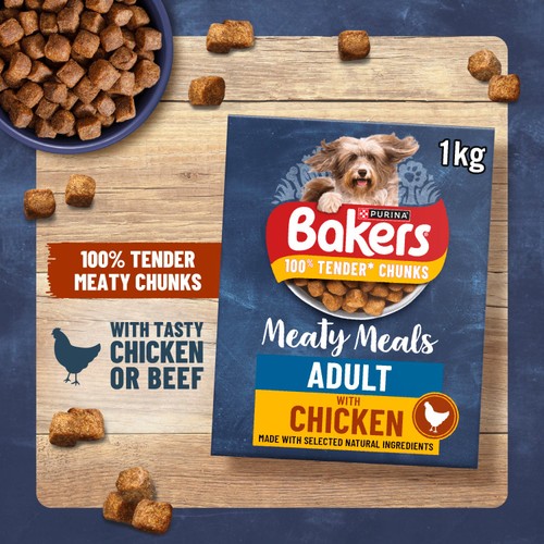 Bakers Meaty Meals Adult Dry Dog Food Chicken thumbnail 4