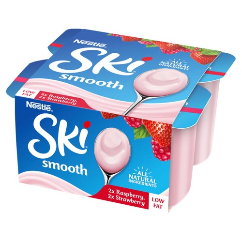 Ski Smooth Raspberry & Strawberry Yogurts thumbnail 2