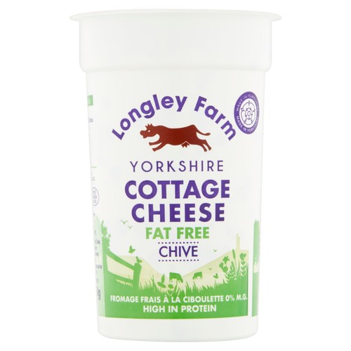 Longley Farm Yorkshire Fat Free Cottage Cheese With Chive