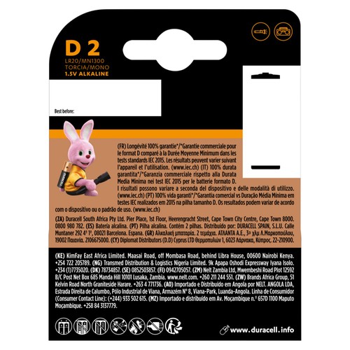 Duracell Plus D Alkaline Batteries thumbnail 2