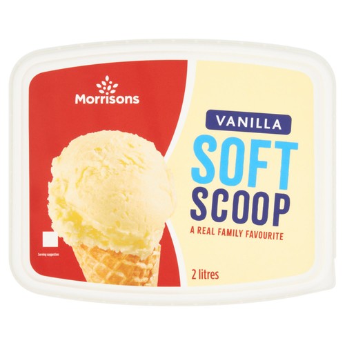 Morrisons Soft Scoop Vanilla Ice Cream 2L
