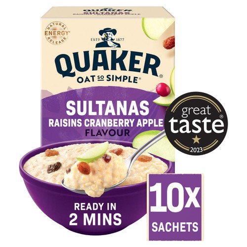 Quaker Oat So Simple Sultanas & Raisins Porridge Sachets 