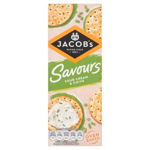 Jacob's Savours Thins Sour Cream & Chive Crackers
